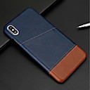 baratos Capinhas para iPhone-Capinha Para Apple iPhone XS / iPhone XR / iPhone XS Max Porta-Cart&amp;atilde;o Capa traseira S&amp;oacute;lido R&amp;iacute;gida PU Leather