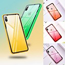 baratos Capinhas para iPhone-Gradiente de vidro temperado phone case para iphone xr / xs max / xs capa dura &amp;agrave; prova de choque para iphone x 8 plus 8 7 plus 7 6 plus 6
