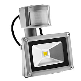 baratos Focos de LED-pir 10w 900lm sensor de movimento ao ar livre dia a noite 6000k luz branca legal levou luz de inundação (ac85-265v)