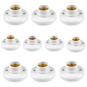 baratos Bases de Lâmpadas-10 pcs e27 parafuso lampholders levou base do soquete do suporte da lâmpada de luz para lâmpadas led