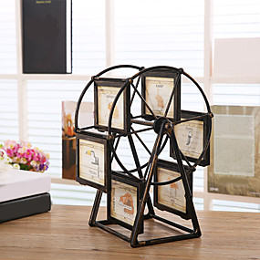 baratos Porta-Retratos &amp; Álbuns-Retro roda gigante girar imagem multi-quadro europeu retro grande moinho de vento quarto de crianças molduras de casamento decoração de casa