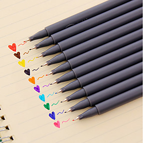 baratos Borrachas &amp; Corretores-Pen gel Caneta Canetas de cor de água Caneta, Plástico Vermelho / Preto / Azul cores de tinta Para material escolar Material de escritório Pacote de