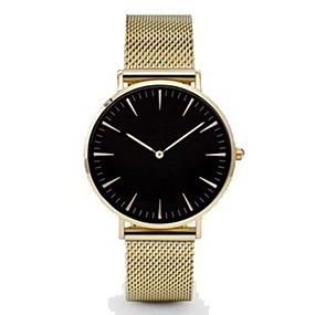 baratos Relógios Desportivos Senhora-Homens mulheres Relógio de Pulso Relogio Dourado Quartzo Aço Inoxidável Preta / Prata / Dourada Relógio Casual Analógico senhoras Casual Fashion Minimalista - Preto Ouro Rose Ouro / Branco Um ano