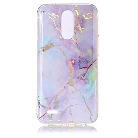 baratos LG-Capinha Para LG LG K10 (2017) / LG K8 (2017) / LG G6 Galvanizado / IMD Capa traseira Mármore Macia TPU