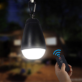 baratos Lanternas &amp; Luminárias-Lanternas e Luzes de Tenda 150 lm LED LED Emissores Impermeável Portátil Controlo Remoto Campismo / Escursão / Espeleologismo Uso Diário Pesca Preto