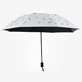 baratos Acessórios de Chuva-Plástico / Aço Inoxidável Todos Criativo / Novo Design Guarda-Chuva Dobrável