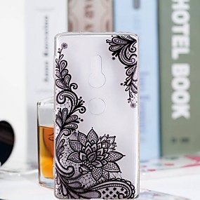 baratos Xperia XZ2 Compact-Capinha Para Sony Huawei P20 / Huawei P20 Pro / Huawei P20 lite Transparente / Estampada Capa traseira Flor Macia TPU