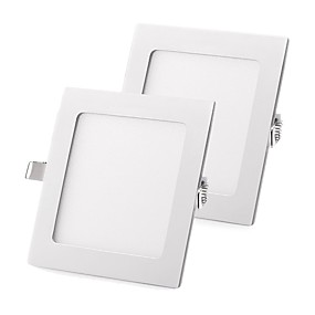 baratos Luminárias de Embutir-Zdm 2 pcs 18 w plana levou luz do painel lampultra-fino levou recesso luz de teto natural branco / branco frio / branco quente ac85-265v