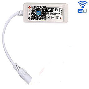 baratos Controles RGB-atualizado wifi sem fio levou controlador para rgb levou tira lightswork com android / ios telefone móvel16 milhões de cores 20 modos dinâmicos suporte som