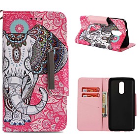 baratos LG G7 ThinQ-Capinha Para LG LG Q Stylus / LG Stylo 4 / LG K30 Carteira / Porta-Cartão / Antichoque Capa Proteção Completa Elefante Rígida PU Leather