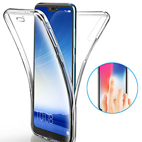 baratos Huawei P30-Capinha Para Huawei Huawei P20 / Huawei P20 Pro / Huawei P20 lite Antichoque / Ultra-Fina / Transparente Capa Proteção Completa Sólido Macia TPU / P10 Plus / P10 Lite / P10