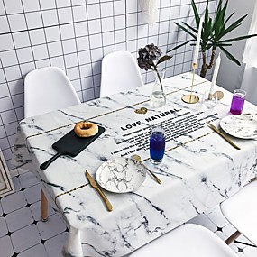 baratos Toalhas de mesa-Moderna Casual Algodão fibra de poliéster Quadrada Toalhas de Mesa Padrão Férias Estampado Amiga-do-Ambiente Impermeável Decorações de mesa