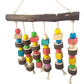 baratos Acessórios para Pássaros-Pássaro Poleiros &amp; Escadas Amigo de Animal de Estimação Brinquedo foco Felt / Fabric Toys Pássaro Madeira 26 cm