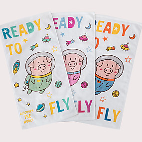 baratos Toalhas &amp; Roupões-Qualidade superior Toalha de Lavar, Animal / Desenho Animado Poliéster / Algodão / Algodão puro Banheiro 3 pcs