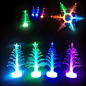 baratos Luminárias de Mesa de LED-Colorido led fibra óptica night light mini design da árvore de natal lâmpada luz presente das crianças mini mesa de luz festa decoração de casa 1 pc