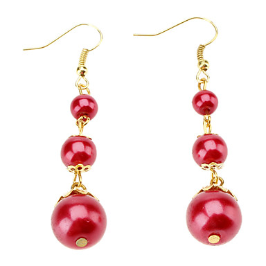 Three Layers Of Red Pearl Earrings 570396 2018 – $2.99