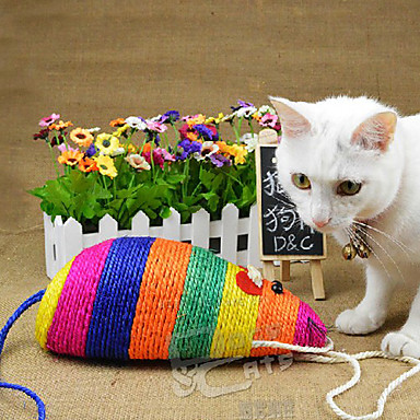 sisal mouse cat toy