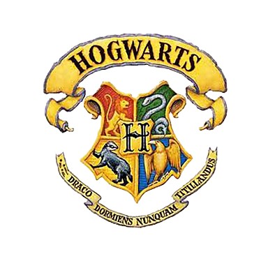 Logo Harry Potter Poudlard, l'école multicolore Tattoo Art 