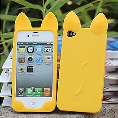 New 3D  Cat  Ears Silicone Soft Case for iPhone  4 4S iPhone  