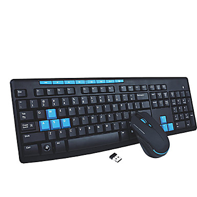 baratos Acessórios para Jogos de Computador-x1000 qisan teclado para jogos sem fio 2.4G e kit rato