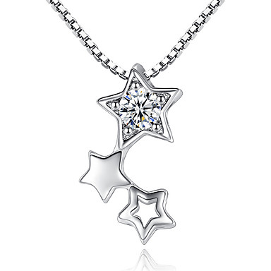 Ocean Love Heart 18K White Gold Gp CZ Zirconia Blue Sapphire Pendant Necklace