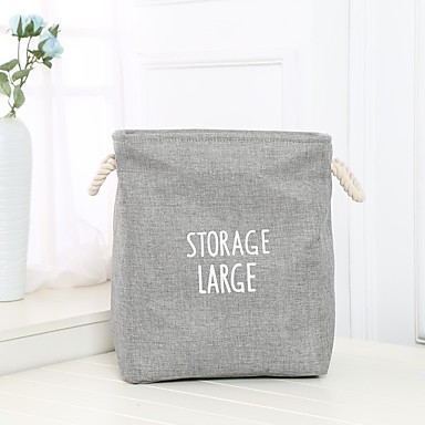 baratos Organizadores para Banheiros &amp; Lavanderias-Mistura de Linho e Poliéster Redonda Fácil de Transportar Casa Organização, 1pç Sacos &amp; Cestas de Roupas