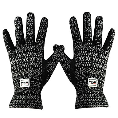 baratos Outros Esportes-Dedo Total Mulheres Respirável Manter Quente Vestível Golfe Luva Felpudo Preto Exercicio Exterior / Inverno