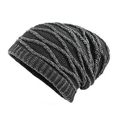 baratos Chapéu Masculino-Homens Básico Roupa de Malha,Floppy Retalhos Azul Marinha Cinzento Khaki