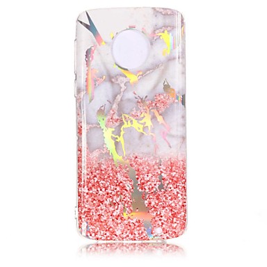 baratos Capinhas para Motorola-Capinha Para Motorola Moto Z3 Play / Moto X4 / MOTO G6 IMD / Estampada Capa traseira Mármore Macia TPU