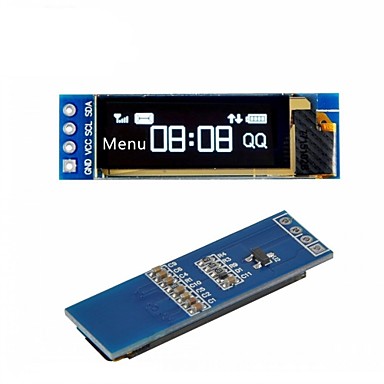 baratos Displays-i2c oled módulo de exibição de 0.91 polegada i2c ssd1306 oled driver de tela branca dc 3.3 v5v para arduino