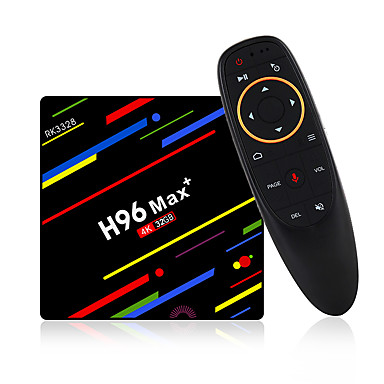 baratos TVs Box-caixa de tv android h96 max + android 8.1 caixa de tv inteligente rk3328 quad-core 64bit córtex-a53 4gb 32gb penta-core mali-450 até 750mhz + full hd / h.265 / dual wi-fi caixa de tv inteligente