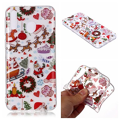 baratos Acessórios para Samsung-Capinha para samsung galaxy j8 (2018) / j7 (2018) / j6 (2018) transparente / estampada capa traseira tpu de natal para samsung galaxy j3 2018 / j4 2018 / m10 / m20 / m30
