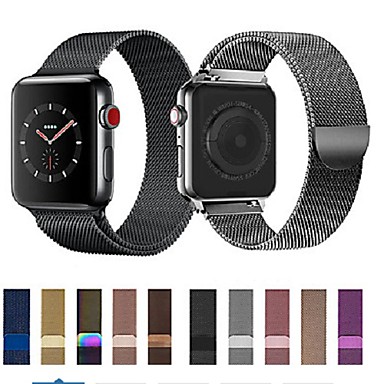 baratos Acessórios Para Celular-Pulseiras de Relógio para Apple Watch Series 5/4/3/2/1 Apple Pulseira Estilo Milanês Aço Inoxidável Tira de Pulso